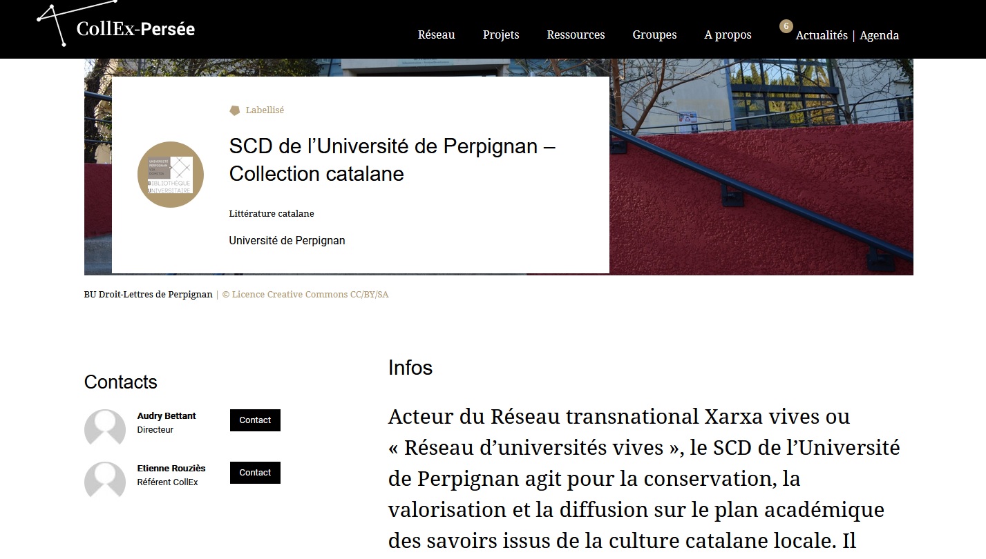 Collex Catalan - Bibliothèques